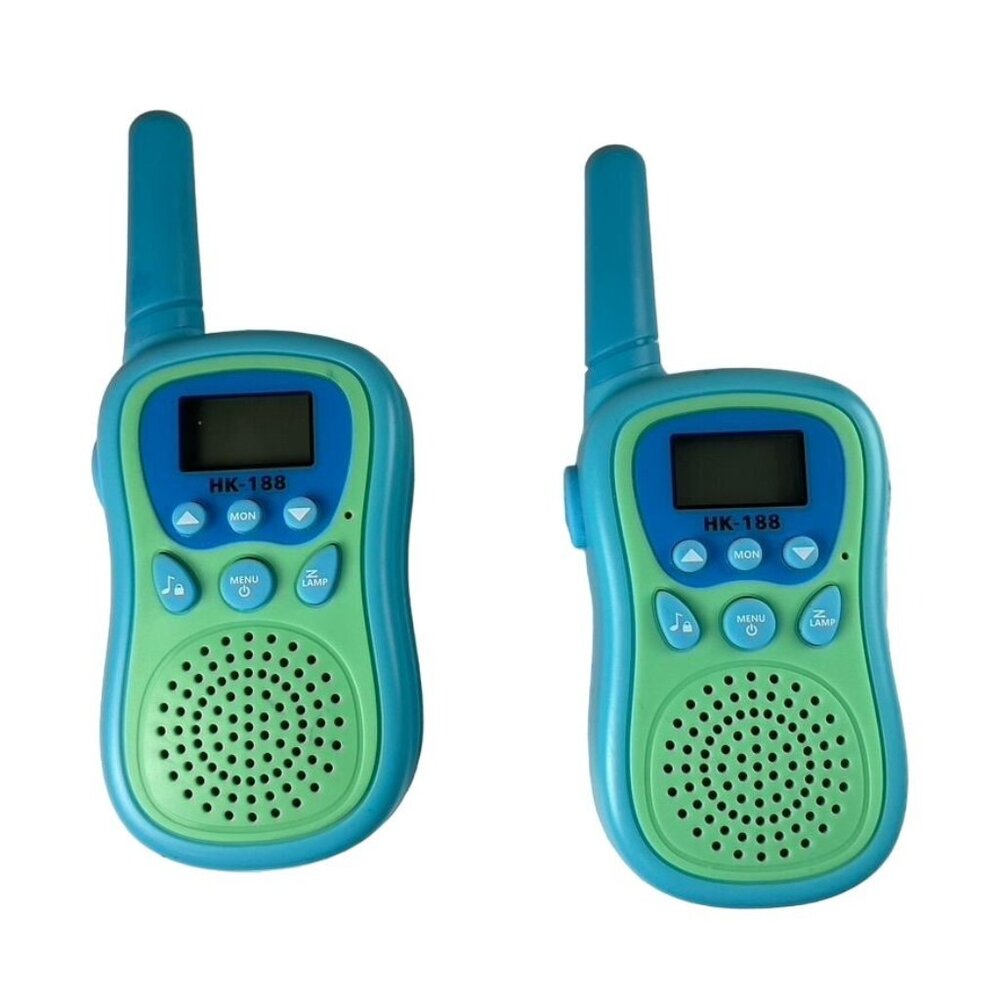 Set 2 Kids Walkie Talkies HK 188 Blue Battery Operated u